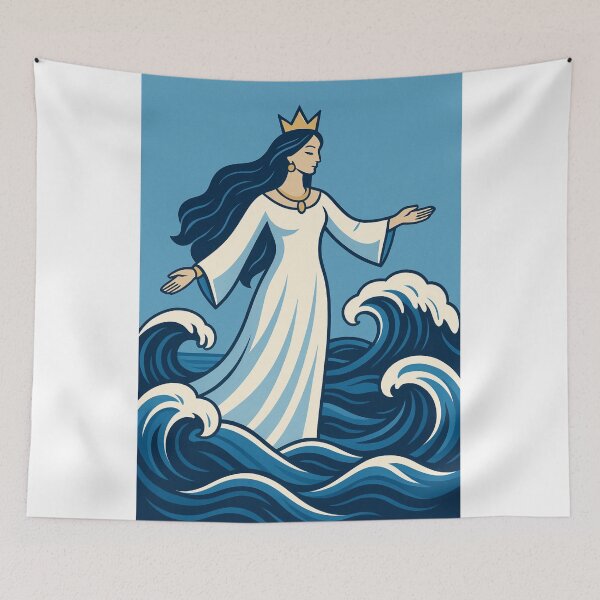 Item preview, yemanja azul rainha do mar umbanda mãe das águas religiao designed and sold by Edu-Mendonca.