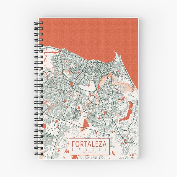 Item preview, Fortaleza City Map of Ceará, Brazil - Bohemian designed and sold by deMAP.
