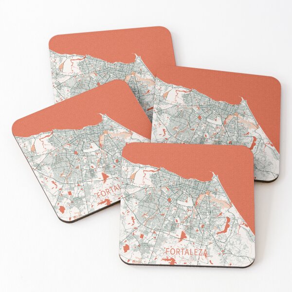 Item preview, Fortaleza City Map of Ceará, Brazil - Bohemian designed and sold by deMAP.