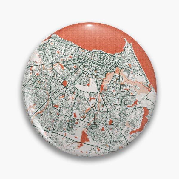 Item preview, Fortaleza City Map of Ceará, Brazil - Bohemian designed and sold by deMAP.