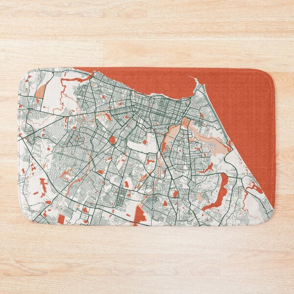 Item preview, Fortaleza City Map of Ceará, Brazil - Bohemian designed and sold by deMAP.