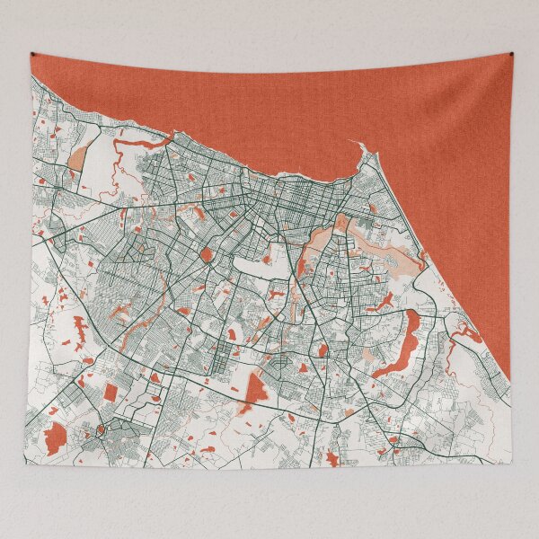 Item preview, Fortaleza City Map of Ceará, Brazil - Bohemian designed and sold by deMAP.