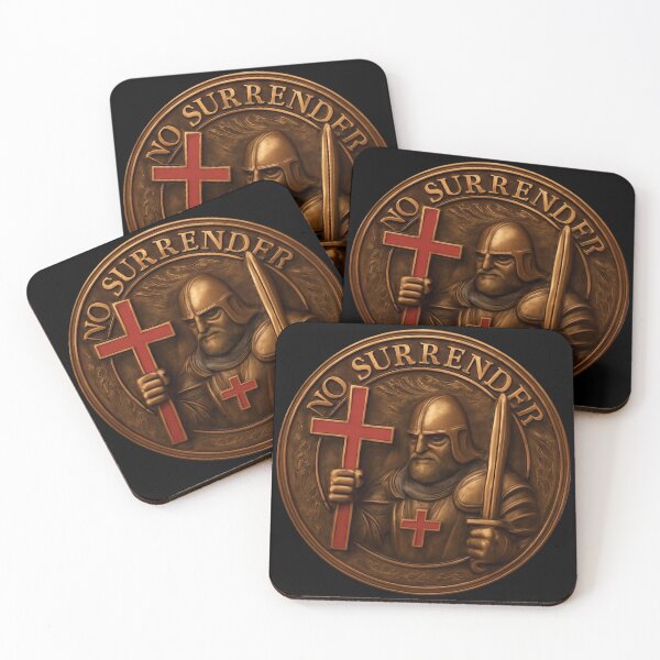 Item preview, No Surrender Knight with sword and cross designed and sold by historyandmore.