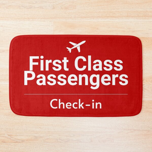 Item preview, First Class Passengers Bath Mat designed and sold by ikidyounot.