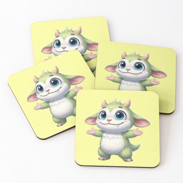 Item preview, Cute Green Cartoon Monster Character designed and sold by PrzyjaznyShop.