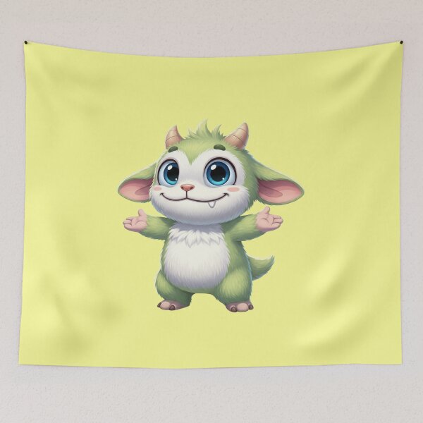 Item preview, Cute Green Cartoon Monster Character designed and sold by PrzyjaznyShop.