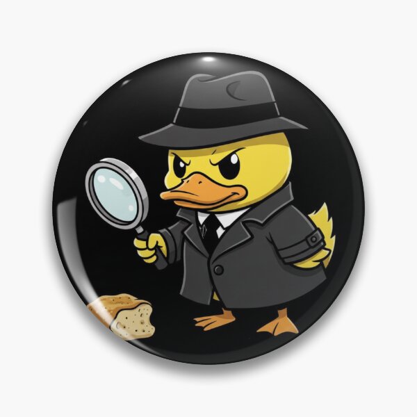 Item preview, Detective Duck Cartoon – Funny Noir Duck with Magnifying Glass designed and sold by Whisky1111.