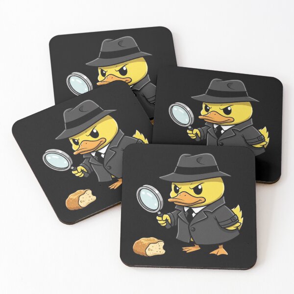 Item preview, Detective Duck Cartoon – Funny Noir Duck with Magnifying Glass designed and sold by Whisky1111.