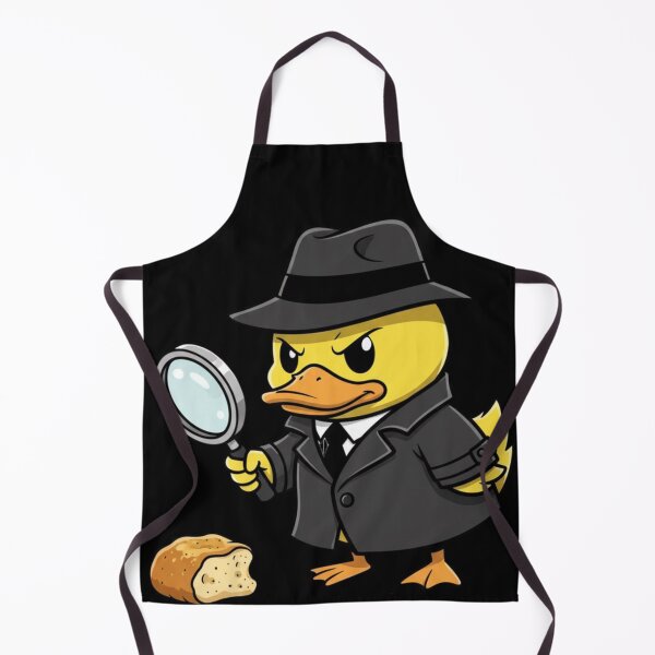 Item preview, Detective Duck Cartoon – Funny Noir Duck with Magnifying Glass designed and sold by Whisky1111.