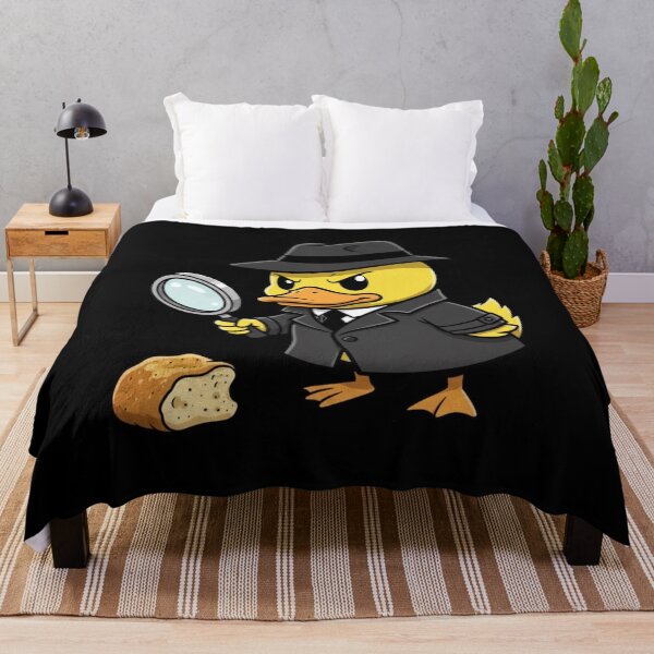 Item preview, Detective Duck Cartoon – Funny Noir Duck with Magnifying Glass designed and sold by Whisky1111.