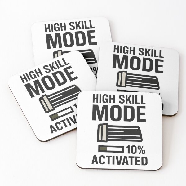 Item preview, High Skill Mode 10% Activated - Gaming Humor designed and sold by SupraShore.