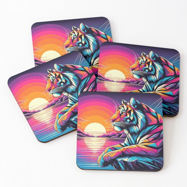 Item preview, Colorful geometric tiger  designed and sold by Dogandesighn.