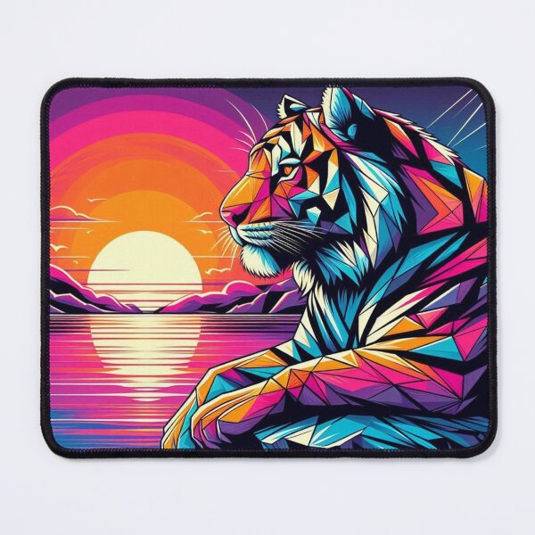Item preview, Colorful geometric tiger  designed and sold by Dogandesighn.
