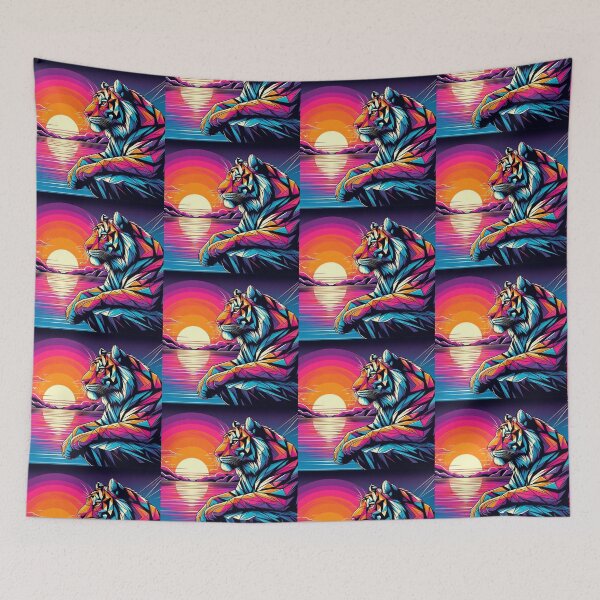 Item preview, Colorful geometric tiger  designed and sold by Dogandesighn.