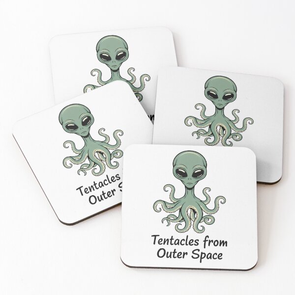 Item preview, Alien Head with Octopus Tentacles in Vintage Retro Style designed and sold by SplashTastic.
