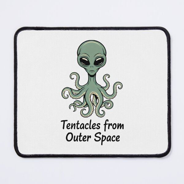 Item preview, Alien Head with Octopus Tentacles in Vintage Retro Style designed and sold by SplashTastic.
