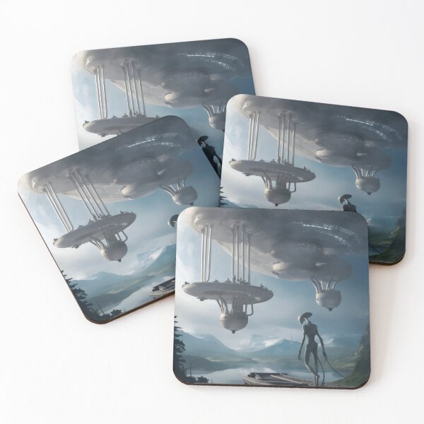 Item preview, Meeting with aliens. designed and sold by MyHappyArtShop.
