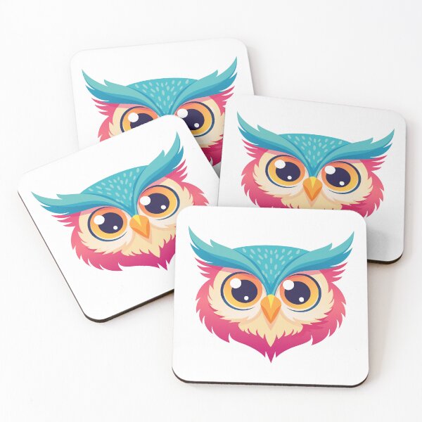 Item preview, Colorful Rainbow Owl Face Illustration designed and sold by Partoon-dp.