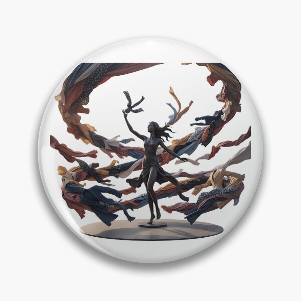 Item preview, Elegant Dancing Statue with Flowing Fabrics designed and sold by DroolWorthyUS.