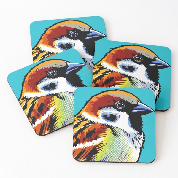 Item preview, Cute colorful sparrow  designed and sold by Dogandesighn.
