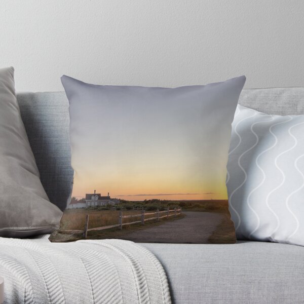 Cape Cod Lighthouse at Sunset Throw Pillow