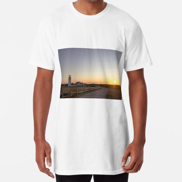 Cape Cod Lighthouse at Sunset Long T-Shirt