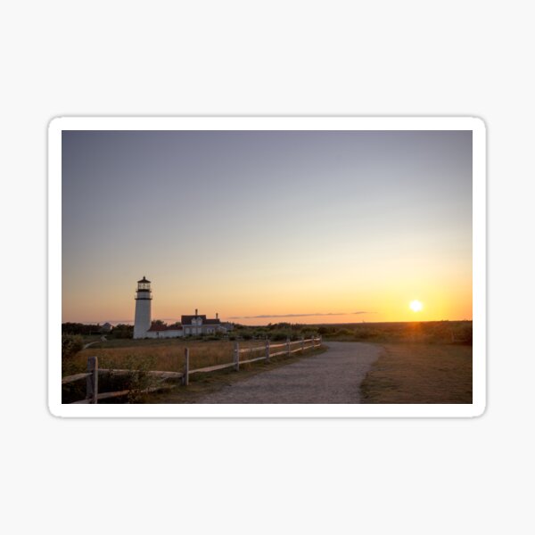 Cape Cod Lighthouse at Sunset Sticker