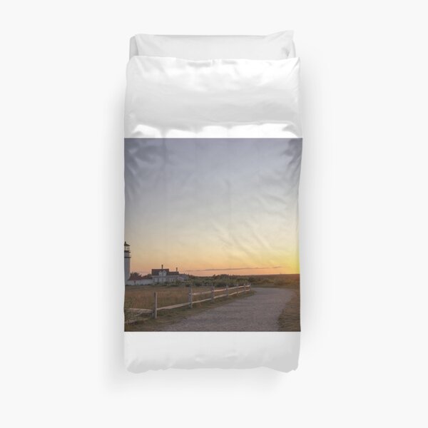 Cape Cod Lighthouse at Sunset Duvet Cover