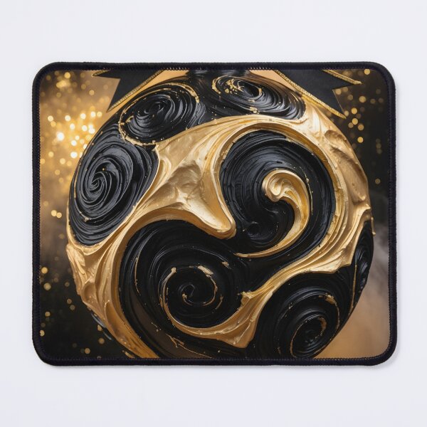 Item preview, Gilded Charms – Black and Gold Holiday Ornament Art designed and sold by LaLi-Designs.
