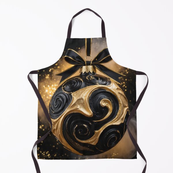 Item preview, Gilded Charms – Black and Gold Holiday Ornament Art designed and sold by LaLi-Designs.
