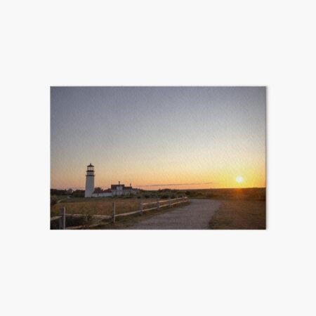 Cape Cod Lighthouse at Sunset Art Board Print