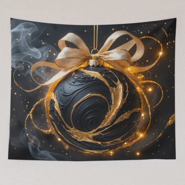 Item preview, Gilded Charms – Black and Gold Holiday Ornament Art designed and sold by LaLi-Designs.
