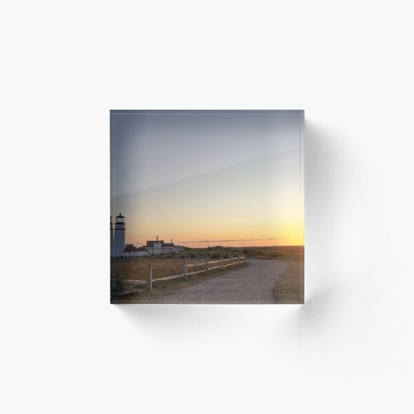 Cape Cod Lighthouse at Sunset Acrylic Block