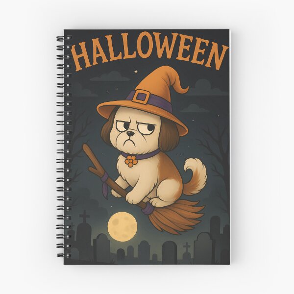 Item preview, Shih Tzu Grumpy Witch Funny Dog Halloween Costume Shirt designed and sold by The Art of Kkatarynka.