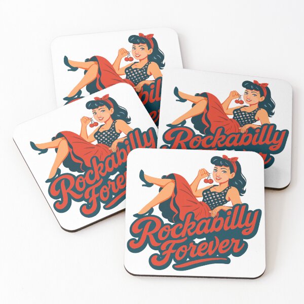 Item preview, Rockabilly forever cherries woman 50s retro gift designed and sold by Pineapple-Tree.