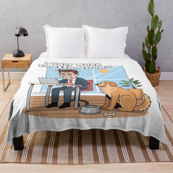 Item preview, Funny Dog Lover T-Shirt – I Only Work to Feed My Dog Meme designed and sold by Print Era.