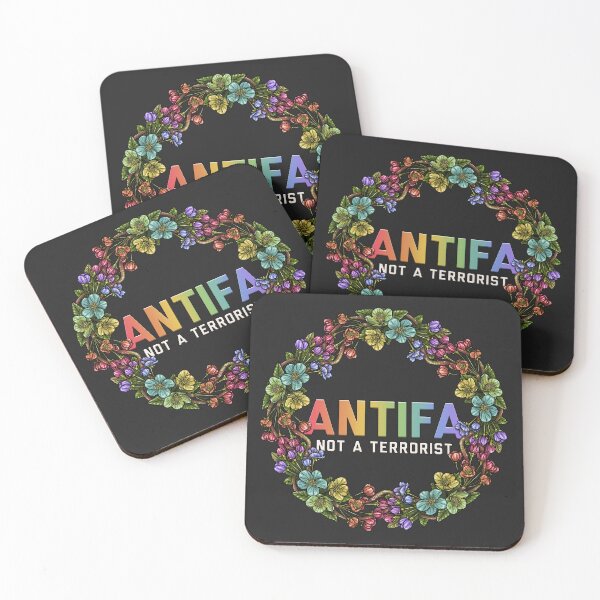Item preview, AntiFa Wreath Rainbow Not A Terrorist designed and sold by Art by Veya.