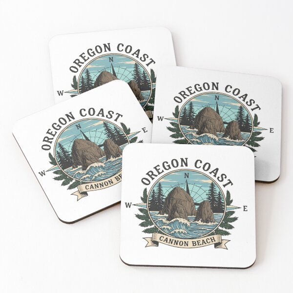 Item preview, Cannon Beach, Oregon Coast - Vintage Pacific Northwest Emblem designed and sold by Digital Dreams Arts.