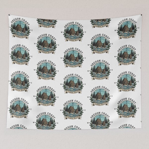 Item preview, Cannon Beach, Oregon Coast - Vintage Pacific Northwest Emblem designed and sold by Digital Dreams Arts.