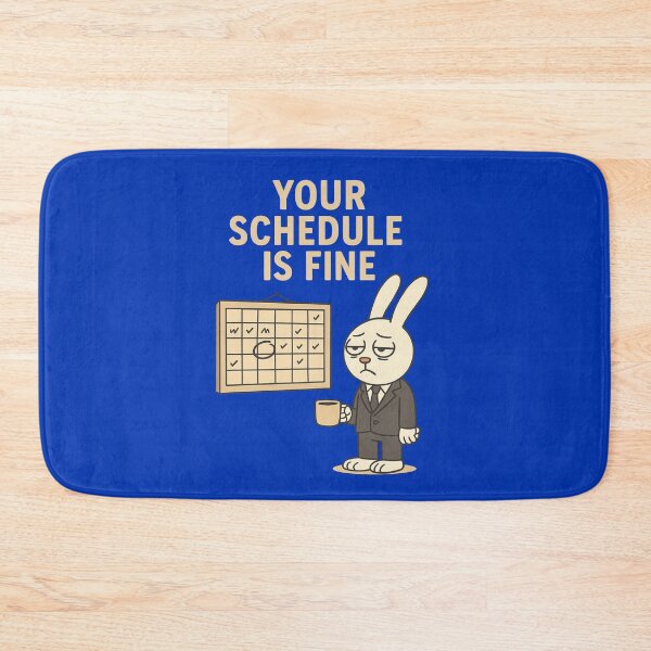Item preview, Your Schedule Is Fine – Funny Exhausted Bunny Work Meme designed and sold by SlomianyPisarz.