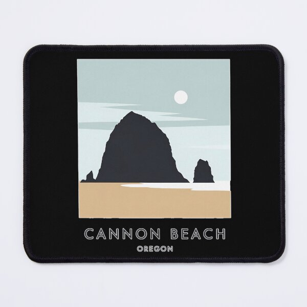 Item preview, Minimalist Cannon Beach, Oregon - Modern Haystack Rock Art Print designed and sold by Digital Dreams Arts.