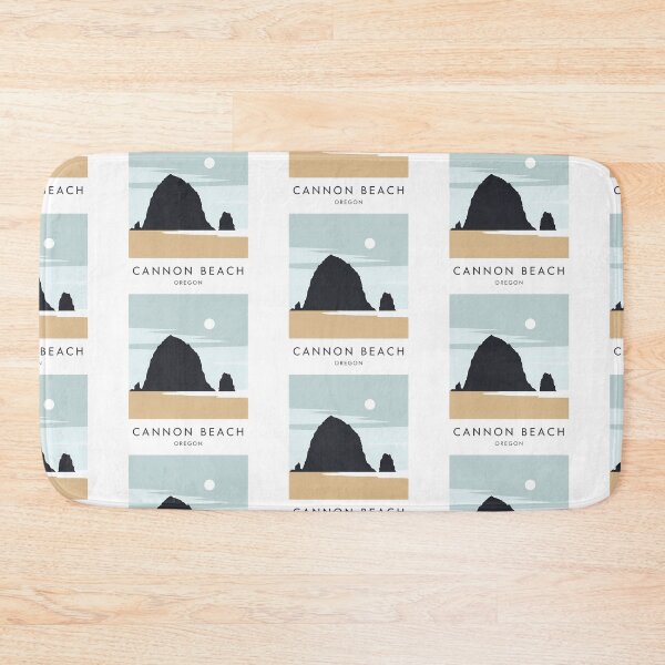 Item preview, Minimalist Cannon Beach, Oregon - Modern Haystack Rock Art Print designed and sold by Digital Dreams Arts.