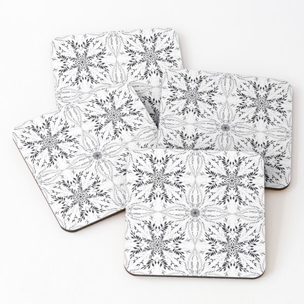 Item preview, Floral Tile Black and White designed and sold by Matea Mancic.