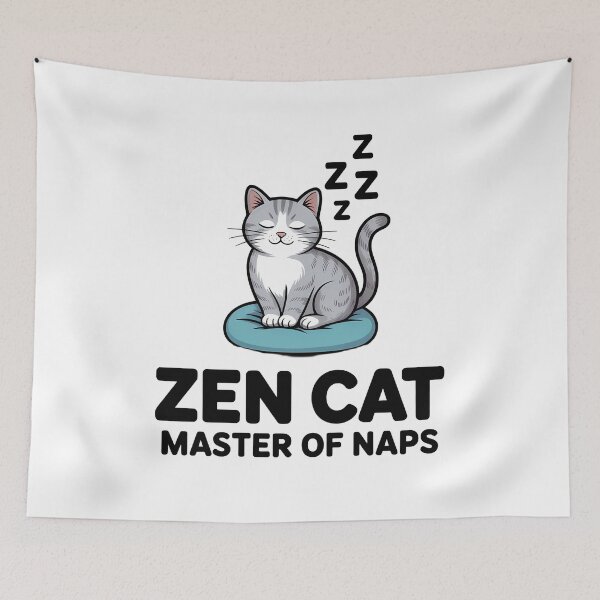 Item preview, Zen Cat T-Shirt – Funny Cute Nap Lover Gift for Cat Owners designed and sold by Print Era.
