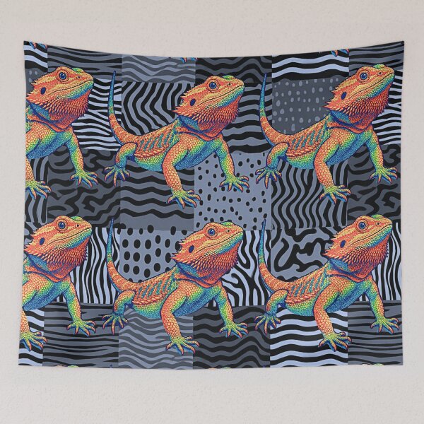 Item preview, Pop Art Bearded Dragon Pattern designed and sold by HausKatz.