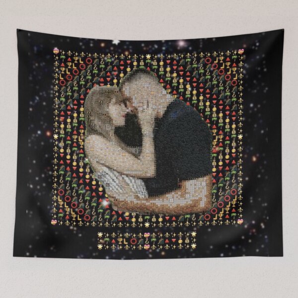 Item preview, Taylor Swift & Travis Kelce Emoji Emblems | Power Couple Tribute Art | Emoji Hall of Fame Exclusive designed and sold by Emoji Emblems.