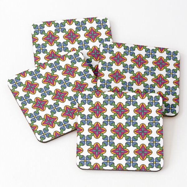 Item preview, Geometric Floral Pattern – Colorful Seamless Tile Design designed and sold by JPgroup9985.