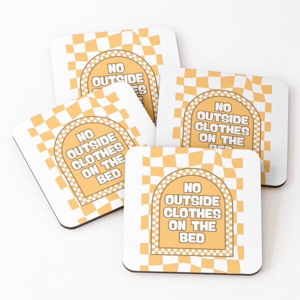 Item preview, No Outside Clothes on the Bed in Yellow designed and sold by Dondonmart.