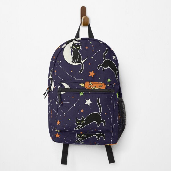 Item preview, Witchy Black Cat Pattern | Spooky Halloween Moon and Stars designed and sold by Preat Landscape Vector.