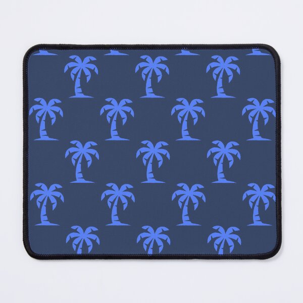 Aperçu de l'œuvre Silhouette de palmier – Bleu néon créée et vendue par colorofmagic.